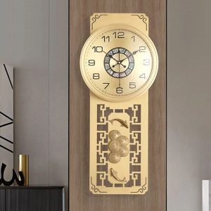 đồng hồ cá chép hoa sen decor