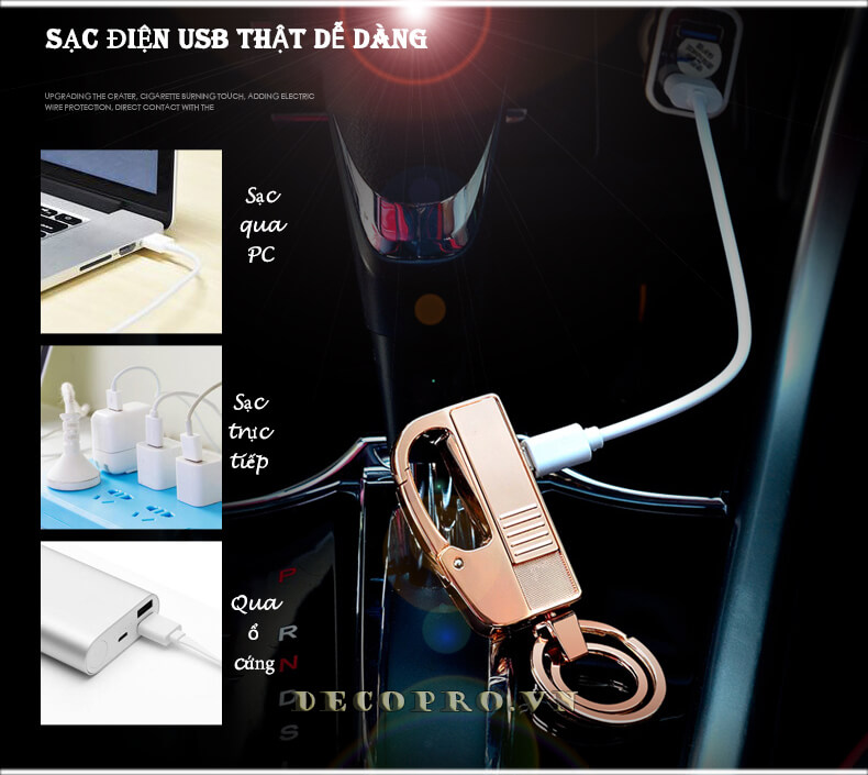 SẠC ĐIỆN QUA CỔNG USB DỄ DANG, TIỆN LỢI