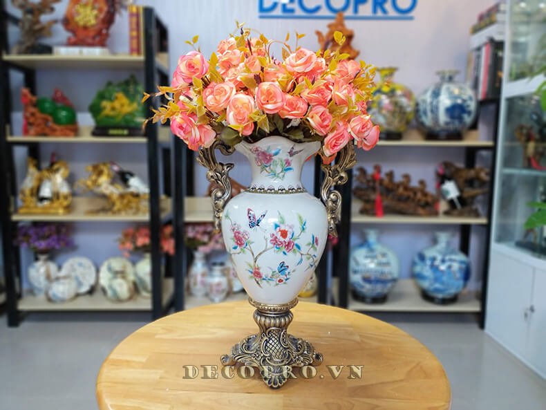 Bình hoa gốm sứ cao cấp BG014 tại Shop bán đồ trang trí nhà đẹp Decopro