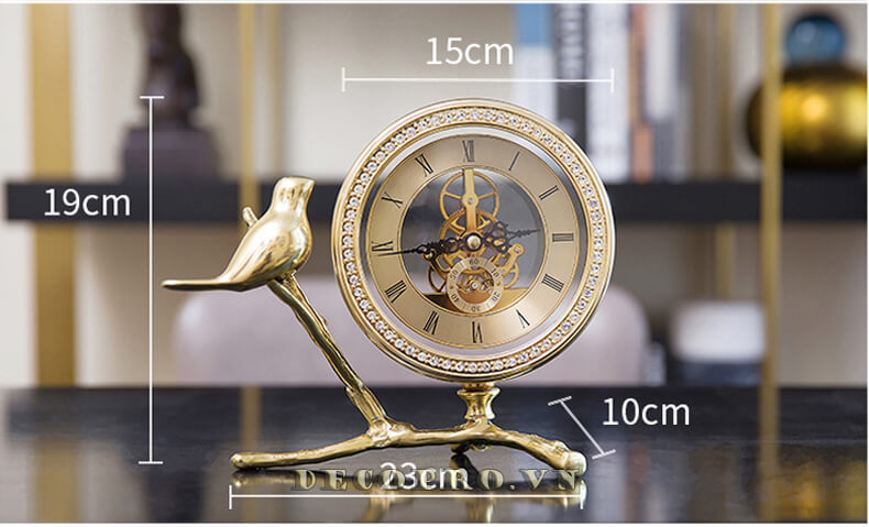 Kích thước đồng hồ Chim vàng anh tại shop Decopro