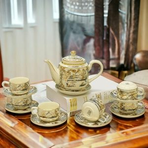 Bộ ấm chén trà gốm Chu Đậu Hải Dương