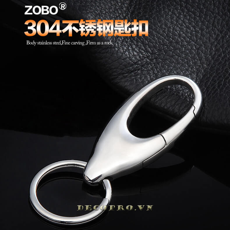 Móc chìa khóa thương hiệu Zobo chất liệu Inox 304 siêu bền bỉ