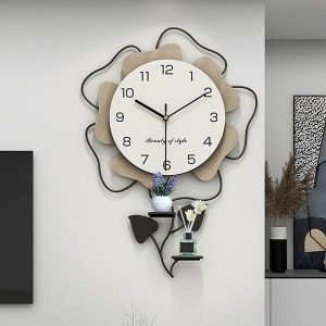 Đồng hồ treo tường Hoa decor hiện đại 64x43cm DH129