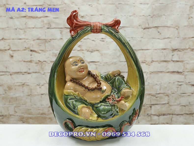 Tượng Phật Di Lặc tráng men mang tới nét đẹp cổ điển trầm tư làm quà tặng khai trương thanh lịch, tao nhã