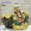 Tượng Phật Di Lặc Ngồi H26cm Dát Vàng QTV020 - ma-a1