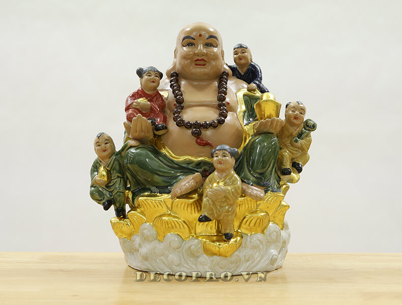Tượng Phật Di Lặc Ngũ Phúc làm đồ trang trí nhà hay làm quà tặng khai trương phong thủy ý nghĩa