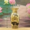 Lục Bình Hoa Sen Gốm Chu Đậu Vẽ Vàng DTK113-A1 - ma-a1