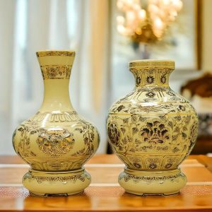 Bình phượng hoàng cúc quân tử gốm chu đậu
