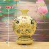 Bình Âm Dương Gốm Chu Đậu Vẽ Vàng 24K BGCD1 - ma-4