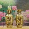 Lục Bình Gốm Chu Đậu Vẽ Vàng 24K H25-H52cm DTK113 - ma-a1