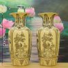 Lục Bình Gốm Chu Đậu Vẽ Vàng 24K H25-H52cm DTK113 - ma-3