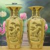 Lục Bình Gốm Chu Đậu Vẽ Vàng 24K H25-H52cm DTK113 - ma-4