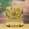 Bát Hương Hoa Sen Gốm Chu Đậu Vẽ Vàng 24k DTK101-B - ma-4