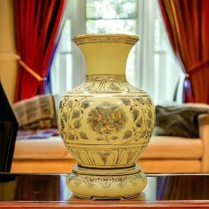 Bảo Bình Mẫu Đơn Gốm Chu Đậu Vẽ vàng 24k BG231-A1