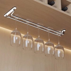 Giá treo ly rượu gắn trần thanh đơn GTL043