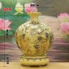Bình gốm Chu Đậu Vẽ Vàng Cá Chép Hoá Rồng BG261 - ma-a1