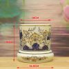 Bát Hương Hoa Sen Bát Tràng Vẽ Vàng 24k DT501-B - ma-a1