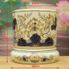 Bát Hương Hoa Sen Bát Tràng Vẽ Vàng 24k DT501-B - ma-5