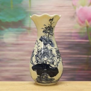 Lọ Hoa Thờ Gốm Chu Đậu Truyền Thống DTK312