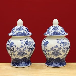 Choé Thờ Bát Tràng Men Lam Vẽ Tay DT902