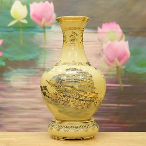 Bình Hoa Gốm Chu Đậu Thuận Buồm Xuôi Gió H35 BG208-A2.4