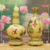 Cặp Bình Cha Mẹ Gốm Chu Đậu Vẽ Vàng 24k BGCD6 - ma-a1