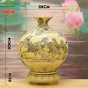 Bình gốm Chu Đậu Vẽ Vàng Thuận Buồm - Mã Đáo BG260 - ma-a1