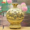 Bình gốm Chu Đậu Vẽ Vàng Thuận Buồm - Mã Đáo BG260 - ma-a2