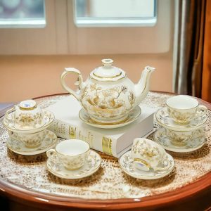Bộ ấm trà sứ Hải Dương