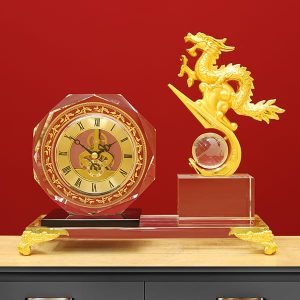 Đồng Hồ Để Bàn Rồng Phong Thuỷ QTV021-A5