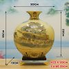 Bình Tài Lộc vẽ vàng Thuyền - Ngựa H22cm BG222-A1 - ma-a1