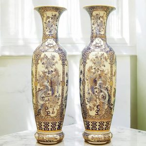 Lục Bình Bát Tràng 1m54 Tứ Cảnh Vẽ Kỹ Vàng 24k BG159-A3