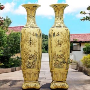 Lục Bình Chu Đậu 1m6 Tứ Cảnh Vẽ Vàng 24k