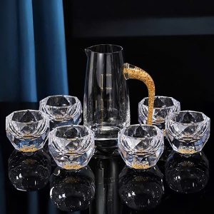 Bộ Ly Rượu 50ml Pha Lê Đúc Vàng 24k LR006-A4